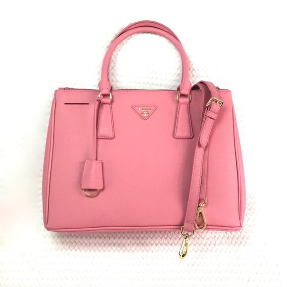 Beautiful 2Way Saffiano Leather Shoulder Hand bag Pink - Picture 9 of 13